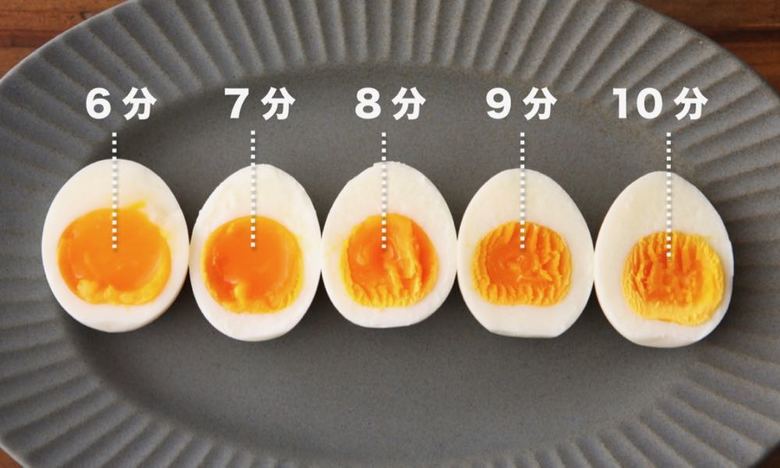 半熟卵のゆで時間比較