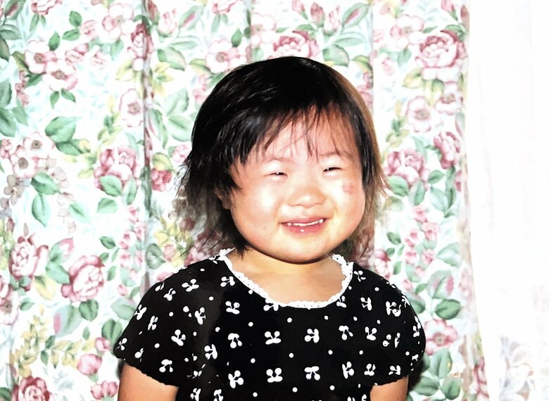 2歳10か月のころ。自宅にて