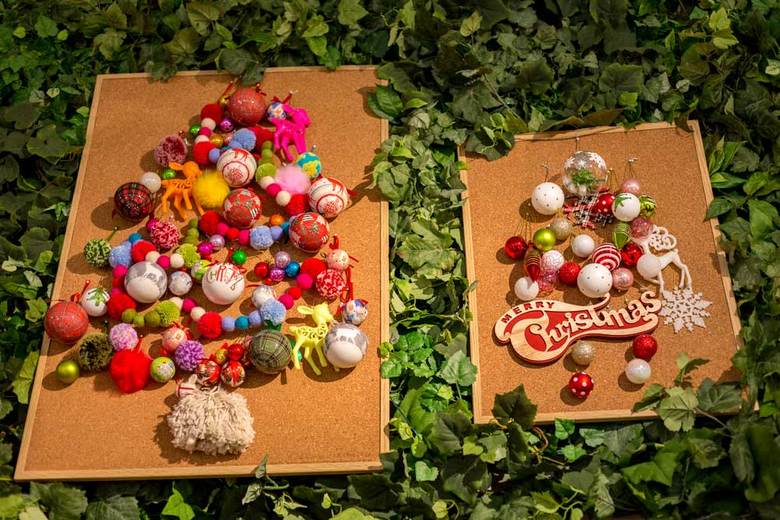 ニトリのクリスマス用ディスプレイ