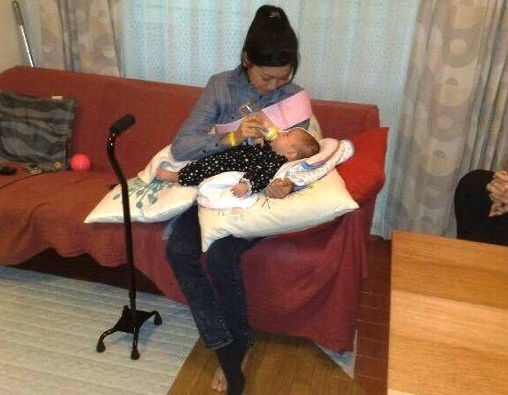 自宅で前向きにリハビリに励む布施田さん