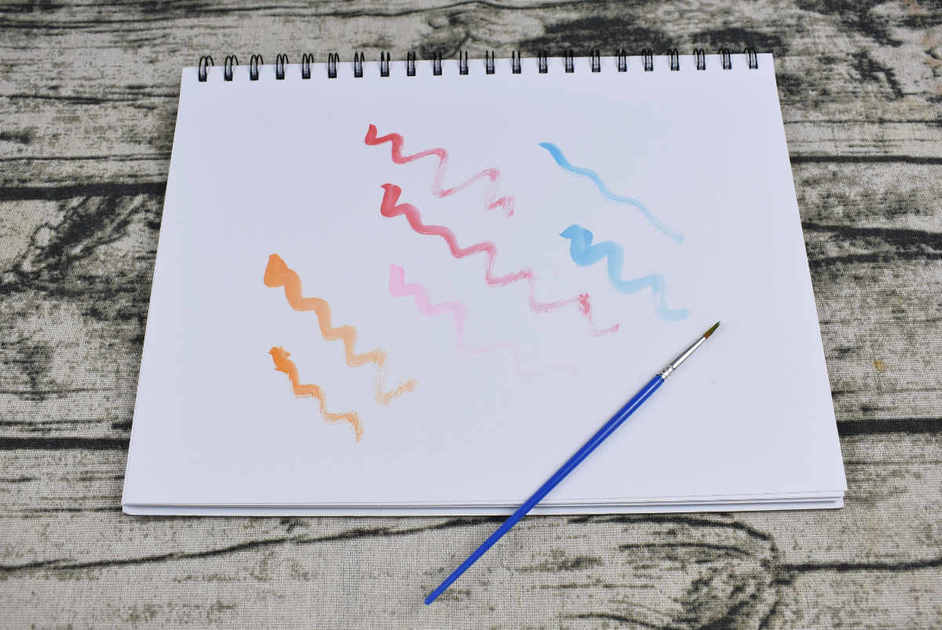 ダイソーの固形タイプ カラフルで実際に絵を描いてみた画像