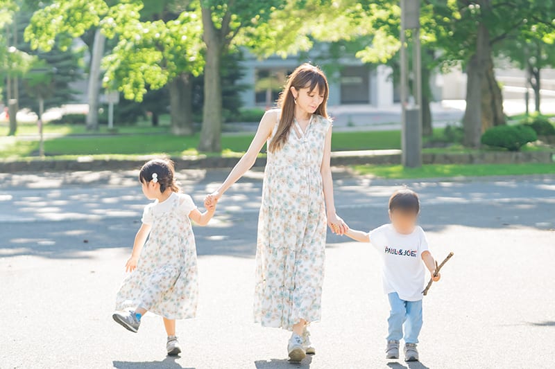 紺野あさ美さんと子どもたち