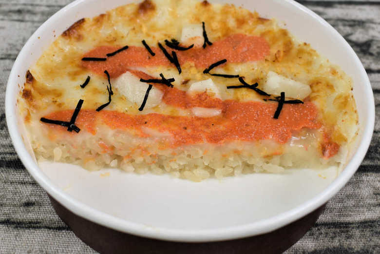 ファミマのおすすめランチ「明太もちチーズドリア」の実物画像