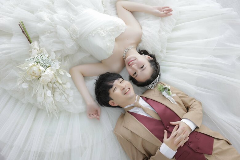 結婚式前撮りの様子