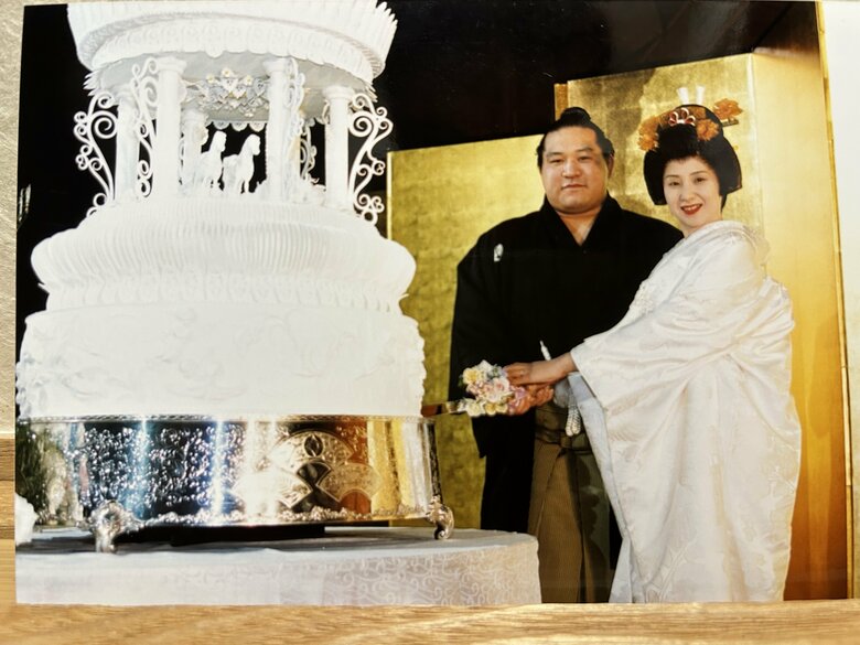500名以上が参列した、ホテルニューオータニで開かれた盛大な結婚披露宴
