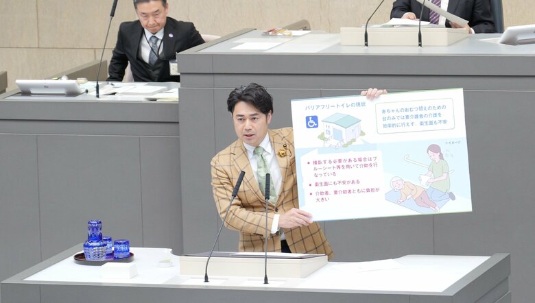 都議会議員としてバリアフリートイレの現状について話す高野さん