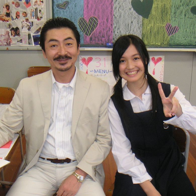 中学時代の福田さんとお父さん