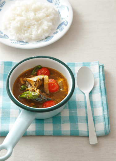 サバ缶とししとうのスープカレーレシピ