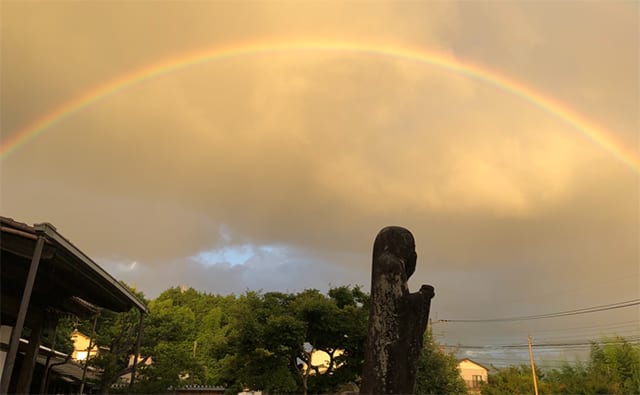 熊本豪雨のボランティア時に見えた虹の風景