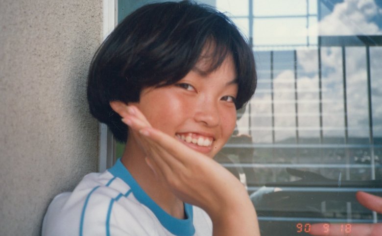 中1の春。「この時期のみ学生らしい髪型でした」