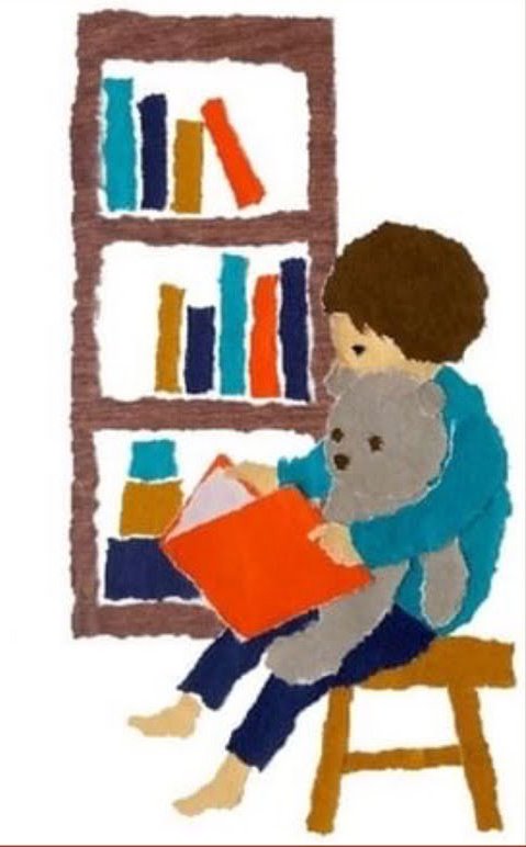 ウメチギリさんのTwitterアイコンも味わいのあるちぎり絵で表現