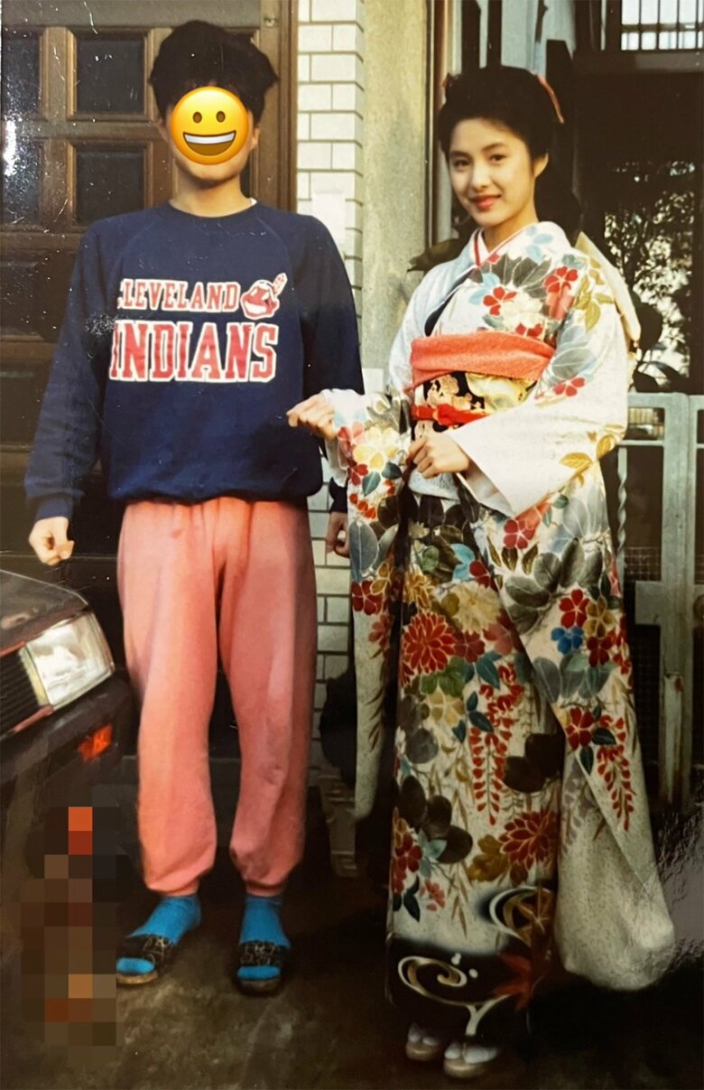 短大時代、弟さんとのツーショット