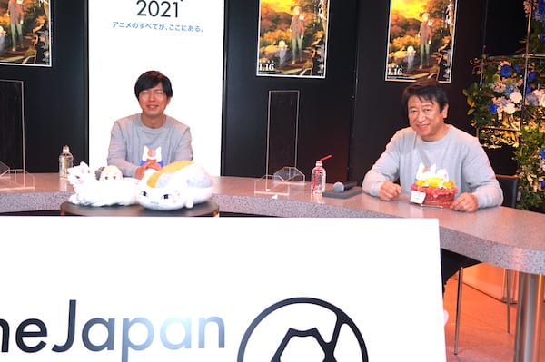 夏目貴志役の神谷浩史さんとニャンコ先生・斑役の井上和彦さん