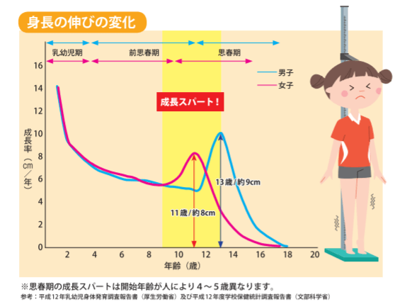 引用：順天堂大学「成長スパートってなに？」