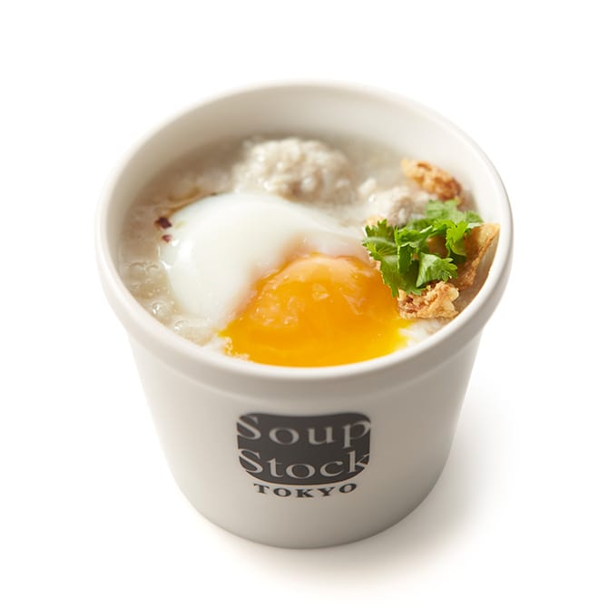 スープストックトーキョーの豚肉と半熟玉子のタイ風粥