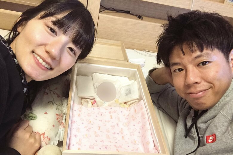 まおちゃんを囲み、家族3人で過ごした最後の夜