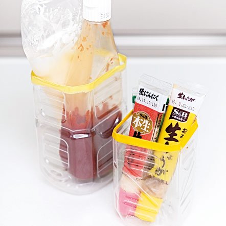 島本美由紀さんの冷蔵室・小物収納テクニック