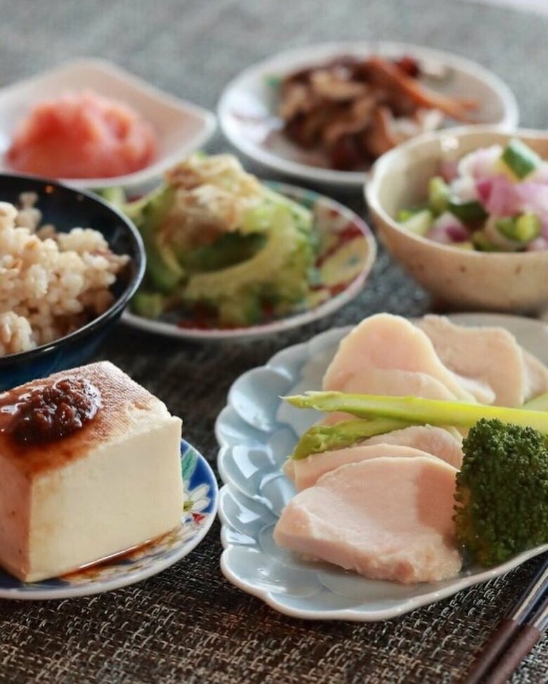 豆腐や鳥のささ身が中心のダイエット食も、美しい写真に撮りブログに掲載した