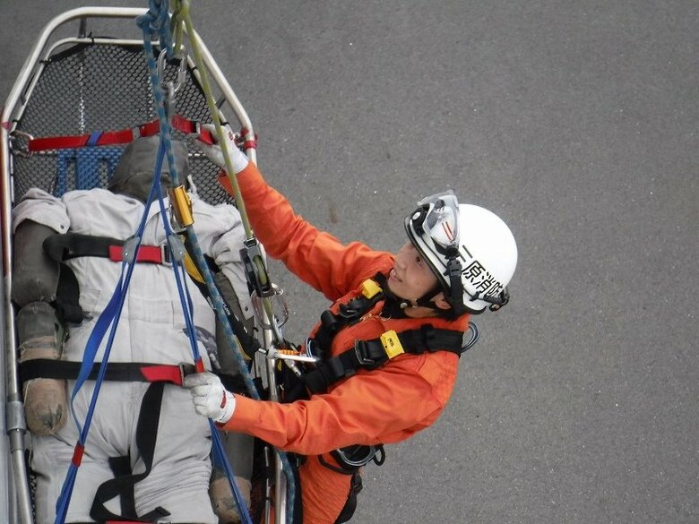 広島県初の女性救助隊員として働く三原消防署救助副隊長の新宅若葉さん