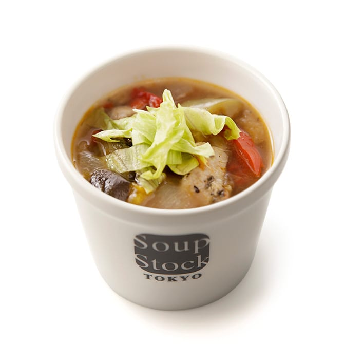 スープストックトーキョーの 8種の野菜と鶏肉のスープ
