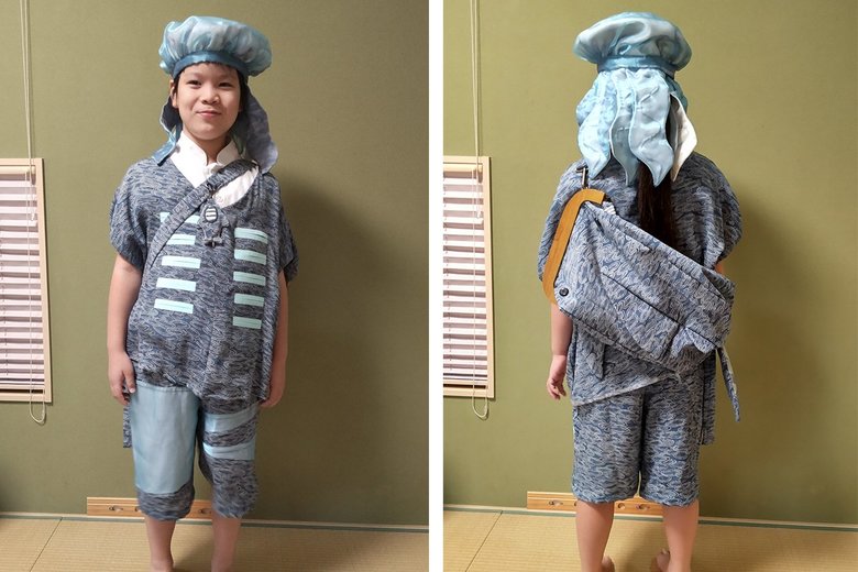 中学2年生のときのホームソーイングコンクール出展作品。中学生の部で優秀賞を受賞