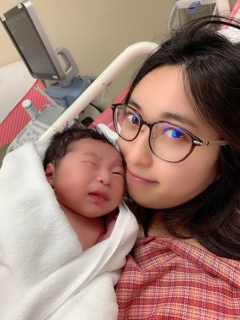 2021年、長男・湊くんを出産