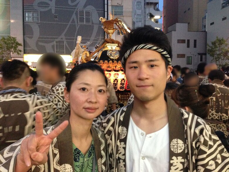 2014年5月、三社祭にて