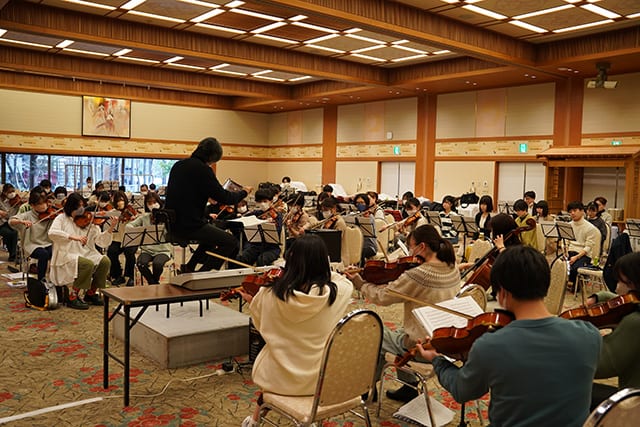 2/26、2/27に福島県で行われた東北ユースオーケストラの合同練習の様子