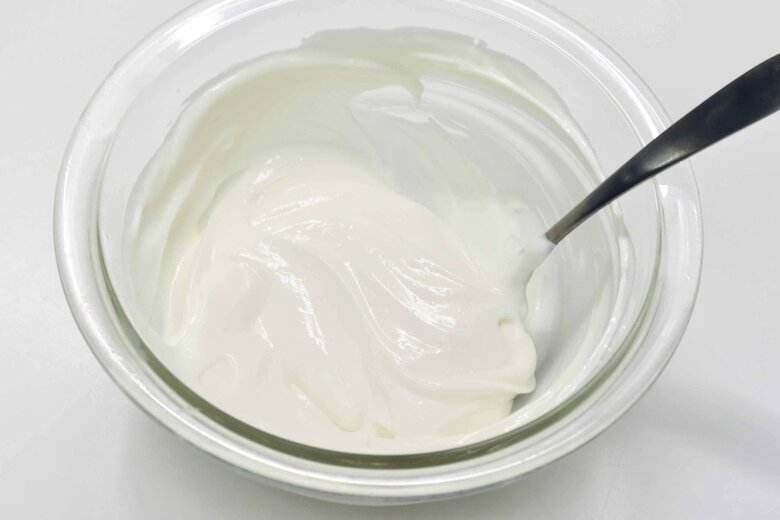 【作り方】4.クリームの出来上がり！無糖ヨーグルトをクリームチーズに変えても美味しい