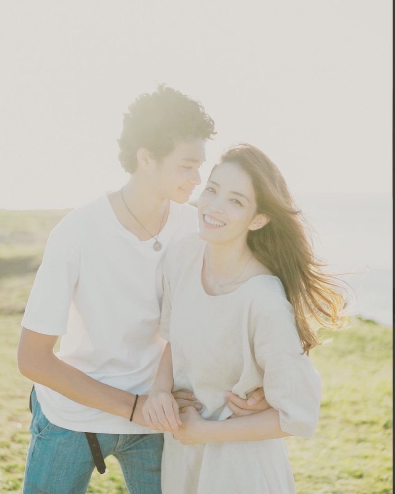 沖縄に行った時に息子さんと撮った1枚