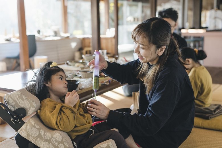 次女・蒼依さんは胃ろうで栄養を補っている