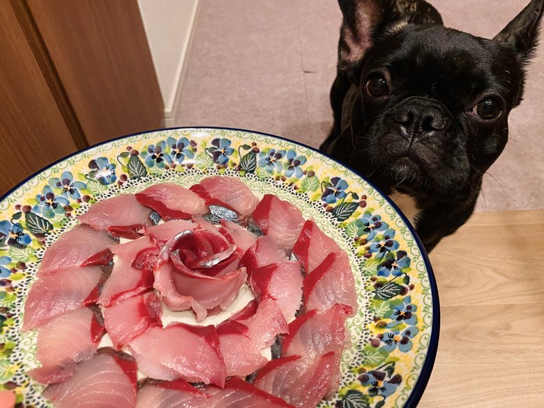 不妊治療を始めてから食も大切にするように。「自分で釣った魚を愛犬と一緒に食べるのが楽しみ」