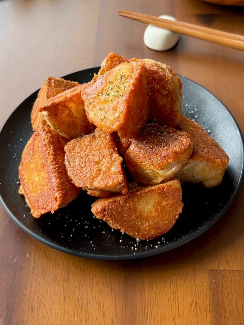 塩、粗びき黒こしょうで仕上げたらできあがり