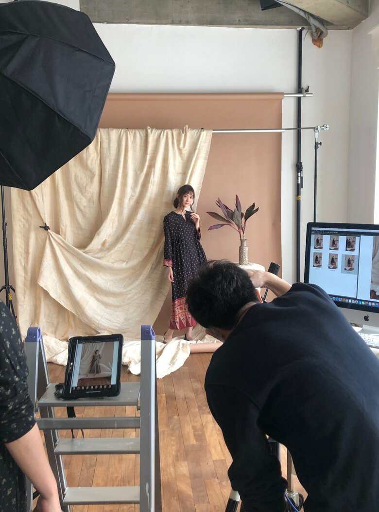 モデル撮影風景