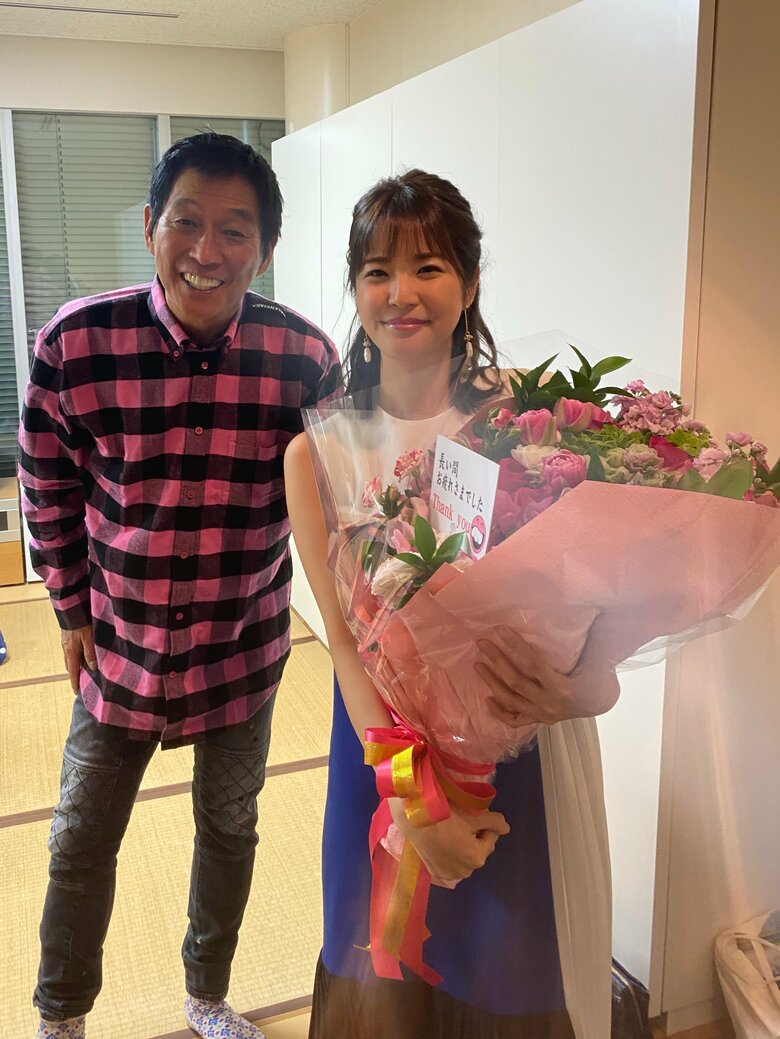 フジテレビ時代に担当していた「さんまのお笑い向上委員会」卒業の際に明石家さんまさんと