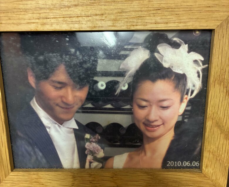 2010年6月、結婚式にて