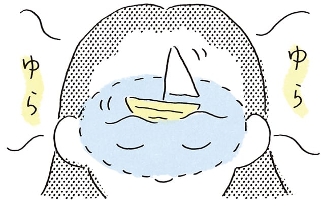 フレーズを唱えて姿勢をよくする例のイメージ