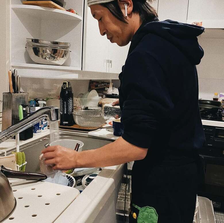 毎日キッチンリセットをする梶原さん