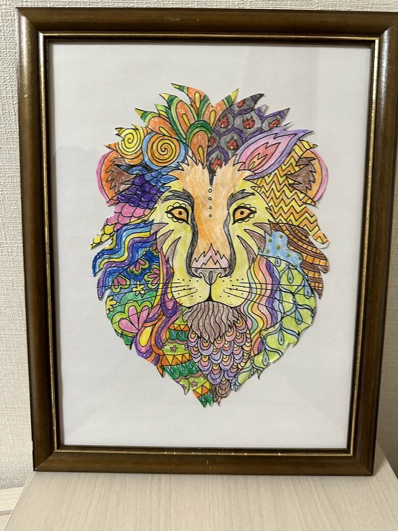 個性的！息子さんのオリジナリティあふれる塗り絵