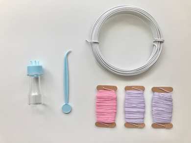 バイカラーのウールレターの作り方！お名前とモチーフがかわいい