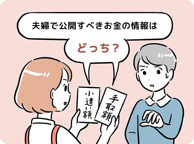 夫婦で公開すべき費目についてのイメージ