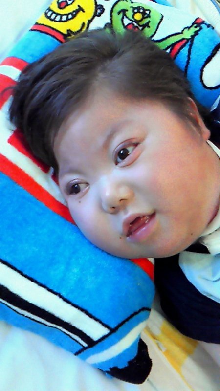 聖矢くん、大好きだった野球をテレビで観ているところ