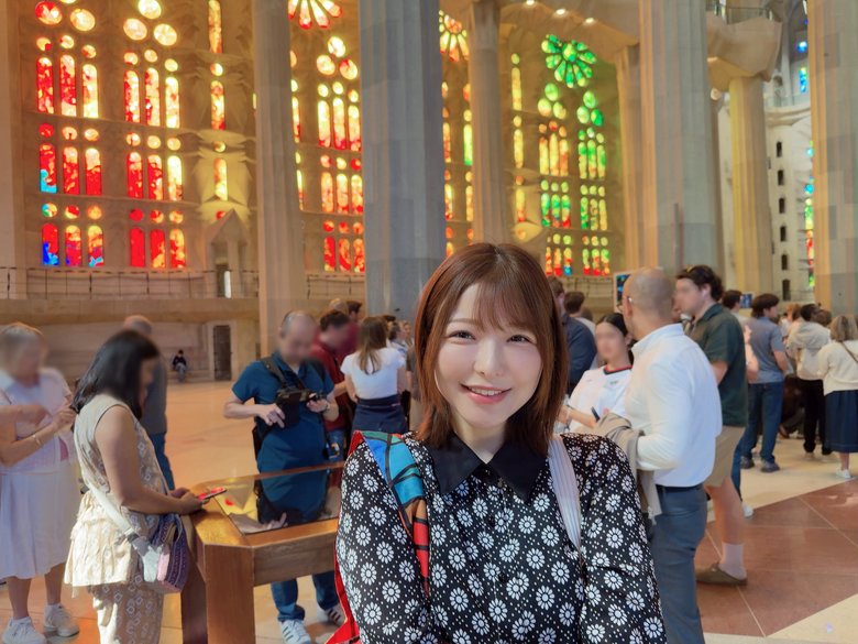 ご主人との旅行で訪れた、スペイン・サクラダファミリアにて