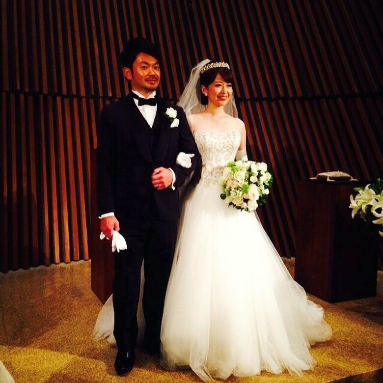 2013年、結婚式を挙げたときの一枚