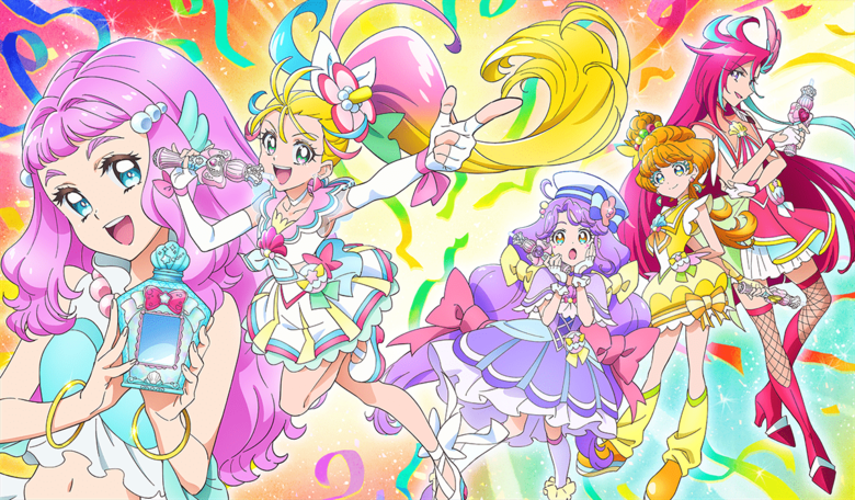 現在放送中の『トロピカル～ジュ！プリキュア』。左から２番目が主人公のキュアサマー（夏海まなつ）