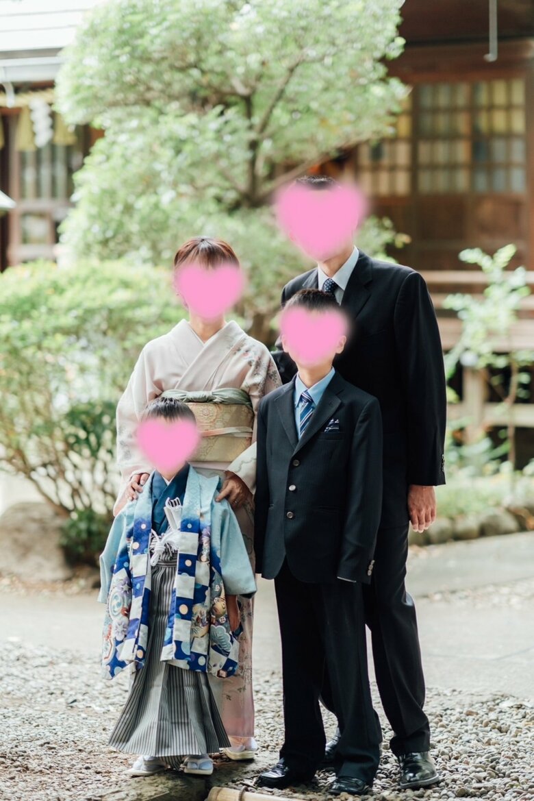 七五三のときのみにごんさん一家