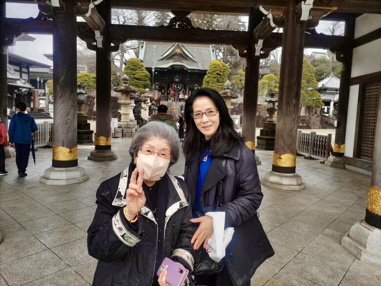 今年3月、恩師・二葉百合子さんと成田山新勝寺にお参りへ