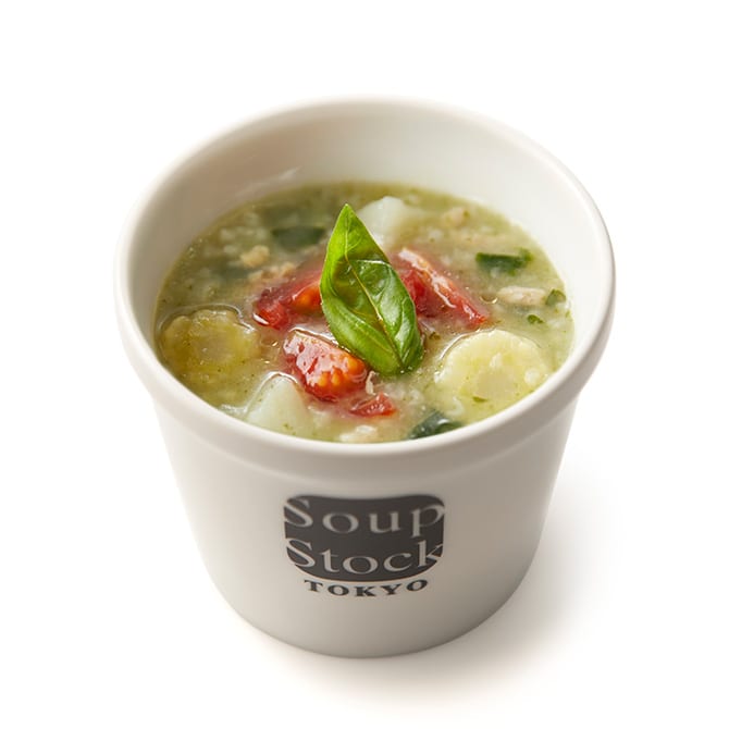 スープストックトーキョーのバジルとトマトのOKAYU（おかゆ）