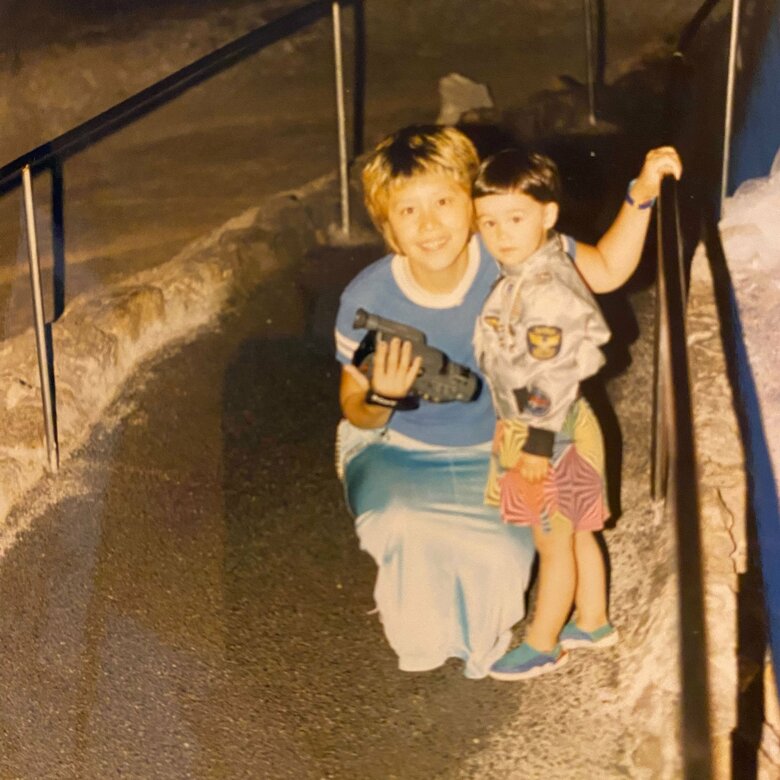 野沢さん32歳のとき娘と