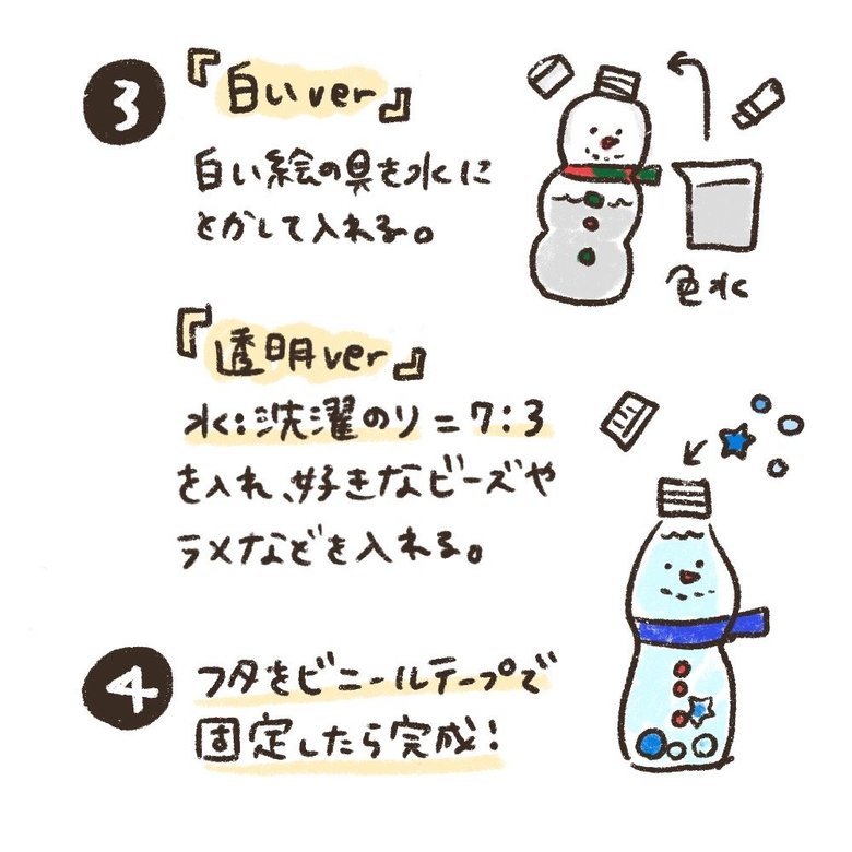 ペットボトルで作るクリスマスの手作りおもちゃの作り方